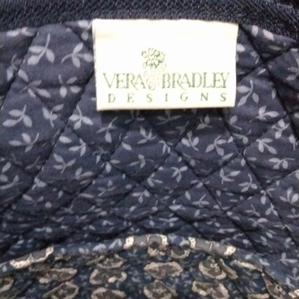Verá Bradley tote bag sz 22× 14 inche color blue gray in good condition